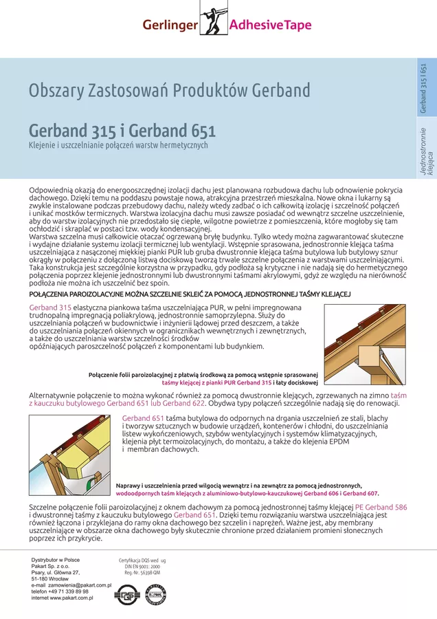 karta GERBAND 315 i 651