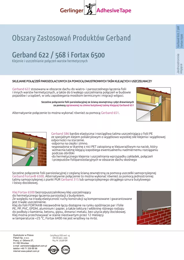 karta GERBAND 622/568 i Fortax 6500